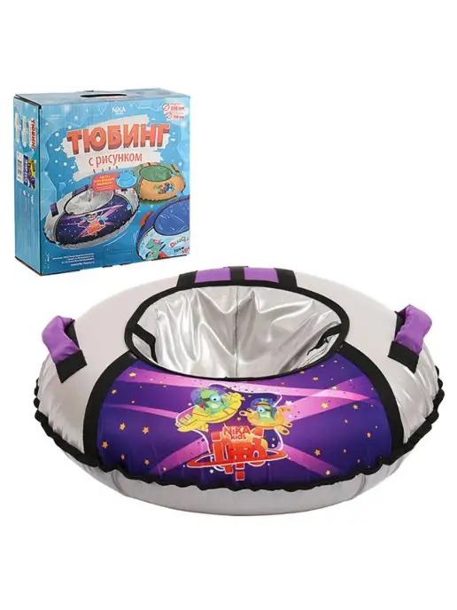 Nika Kids Тюбинг ватрушка для катания детская зимняя 85 см, серый