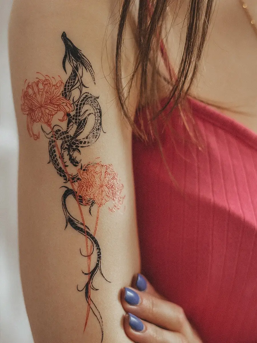 Красный дракон тату: история, значения, стили и советы