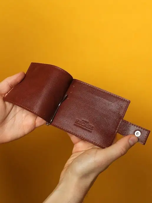 EZCASE Зажим для денег из натуральной кожи "Standart Pro", коричневый, фото 5