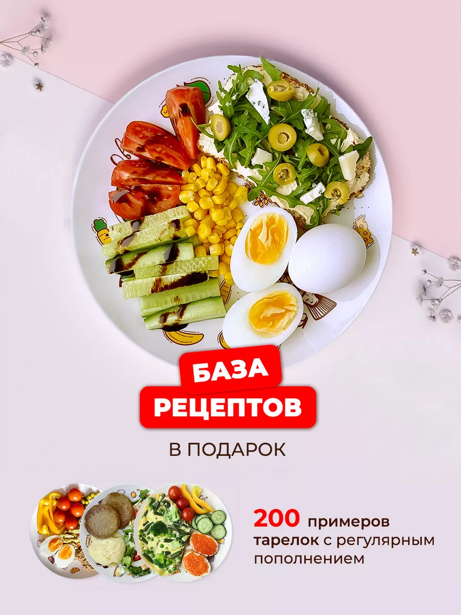 Тарелка для похудения ПП 22.8 см InMyPlate 39778559 купить за 492 ₽ в  интернет-магазине Wildberries