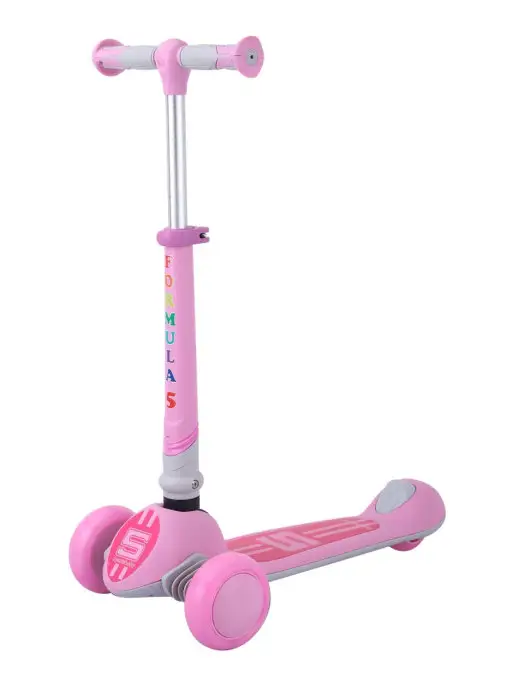 Sportsbaby Детский самокат MS-949 Formula 5 со светящимися колесами, розовый, фото 4
