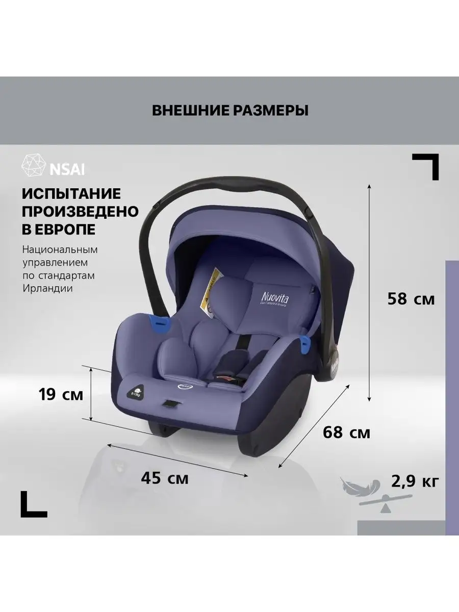 Автокресло для новорожденных Maczione N0-1 от 0-13 кг Nuovita 39826831  купить за 7 279 ₽ в интернет-магазине Wildberries