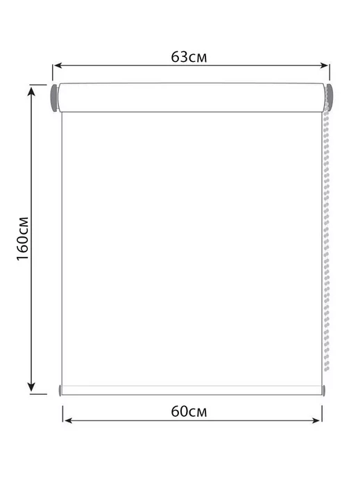 Peora Рулонные шторы 60х160 жалюзи на окна, 60x160, фото 2
