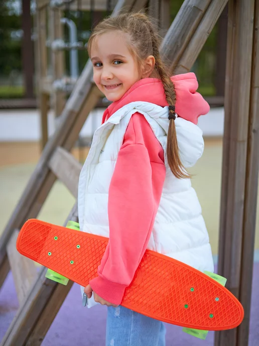 FISH Board Скейтборд детский на LED колесах, зеленый