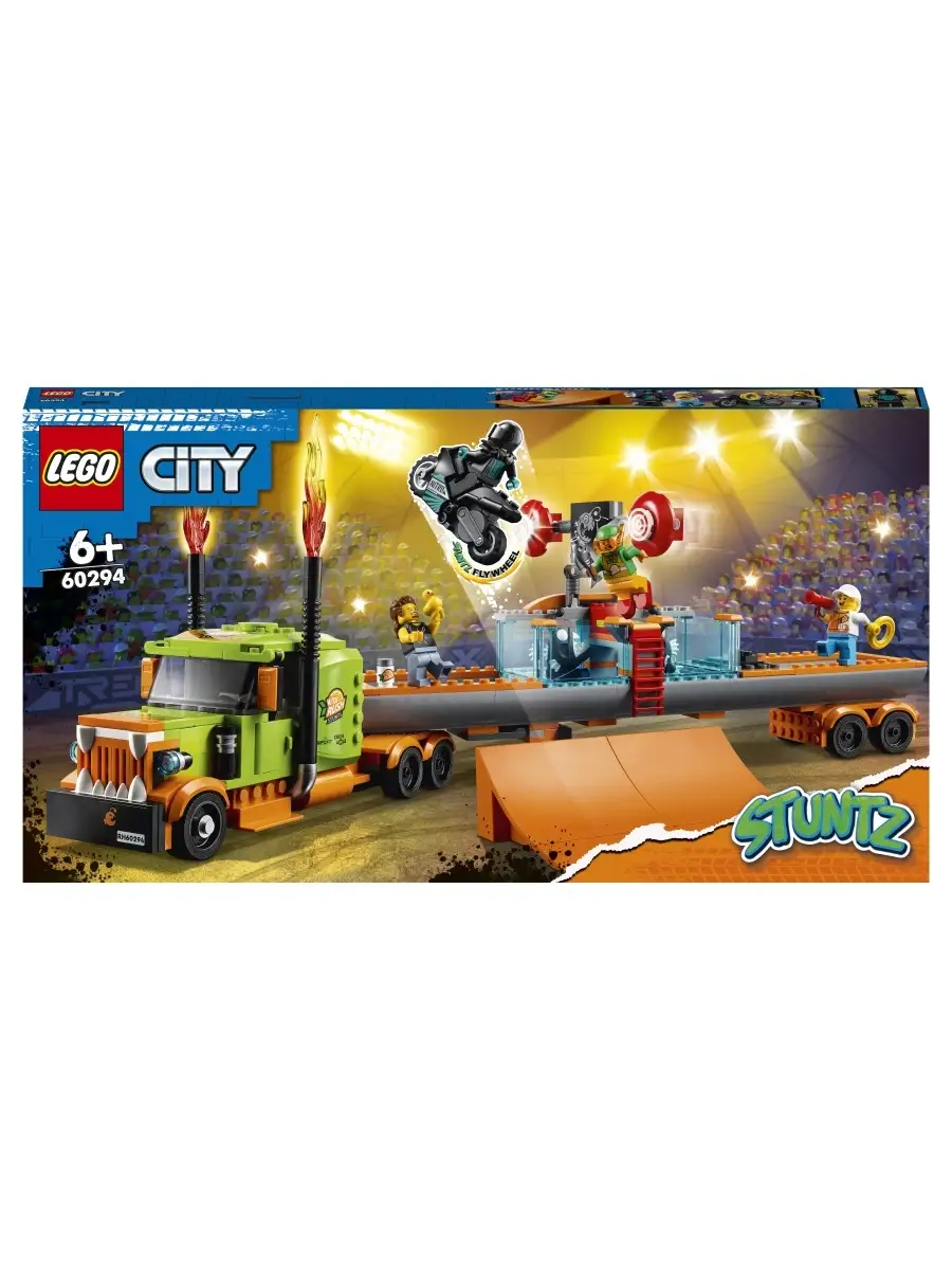 Конструктор LEGO City Stuntz 60294 Грузовик для шоу каскадёров LEGO  39863386 купить за 5 828 ₽ в интернет-магазине Wildberries