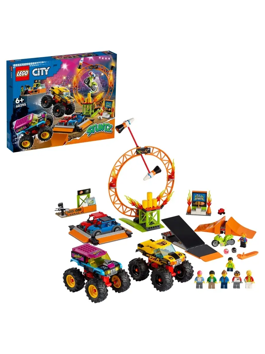 Конструктор LEGO City Stuntz 60295 Арена для шоу каскадёров LEGO 39863389  купить за 6 483 ₽ в интернет-магазине Wildberries