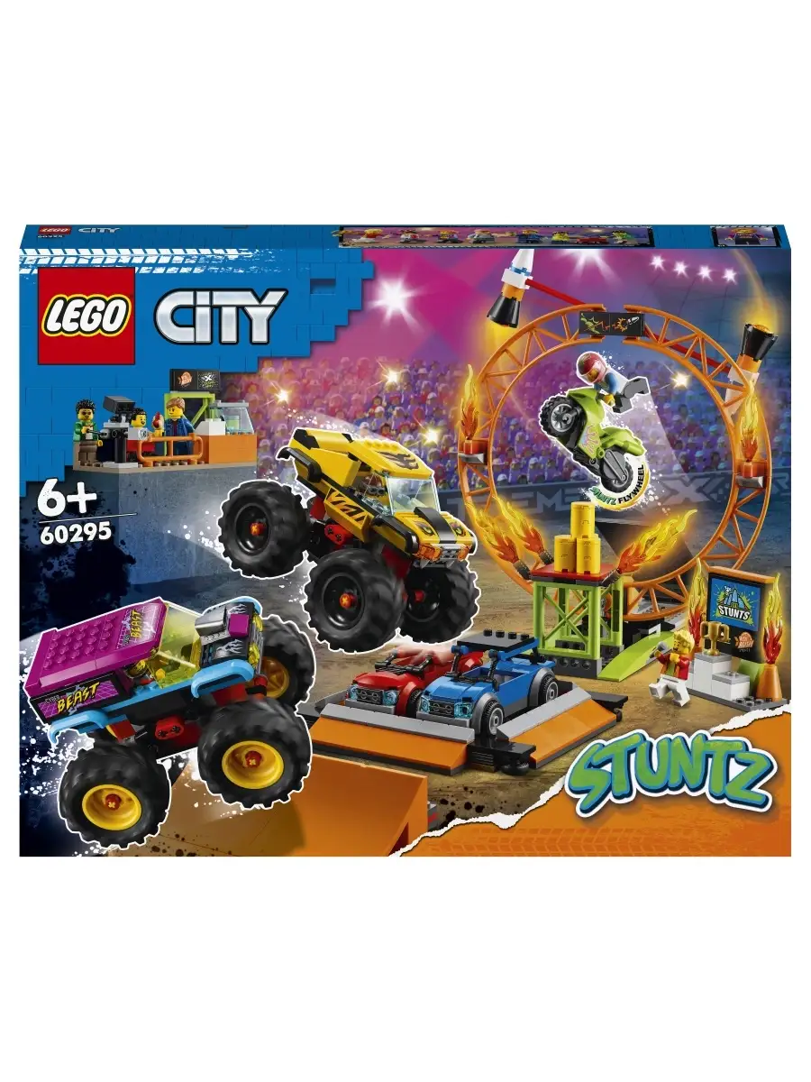 Конструктор LEGO City Stuntz 60295 Арена для шоу каскадёров LEGO 39863389  купить за 6 483 ₽ в интернет-магазине Wildberries