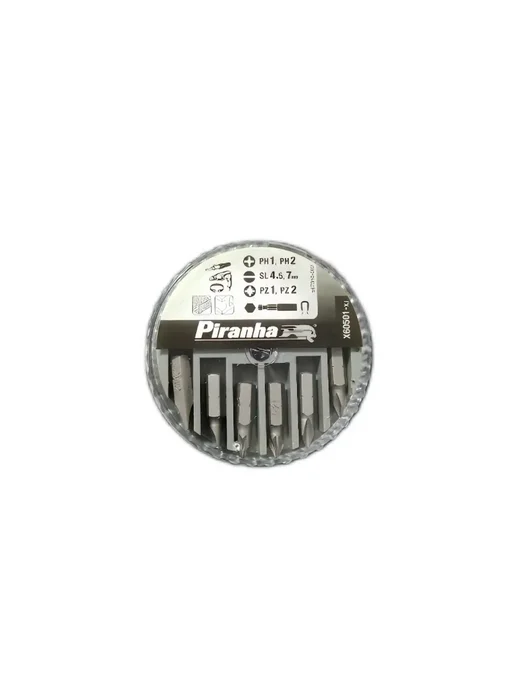 PIRANHA Набор бит 6 шт + магнитный держатель в круглой коробке 7 шт, 6 шт, 7 шт, фото 3