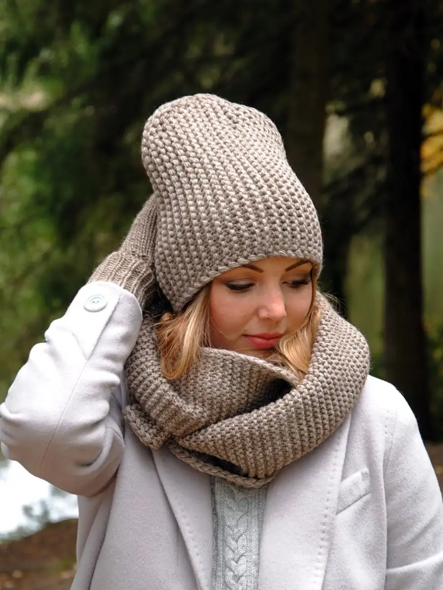 Шарф вязаный двойной WIND SCARF