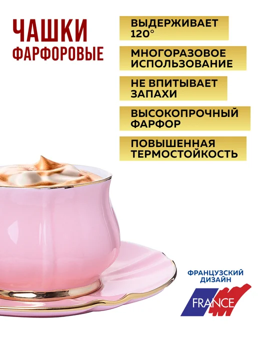 Чайный сервиз на 6 персон подарочный фарфор - фото 7