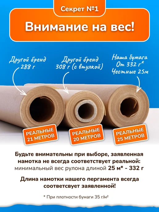 TEXTOP Бумага для выпечки силиконизированная 50 м, 25 м, фото 3