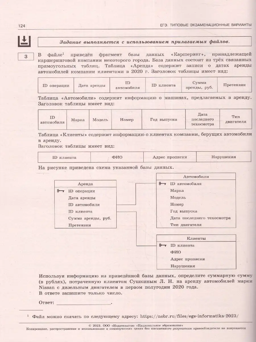 ЕГЭ-2023. Информатика. 20 вариантов Национальное Образование 40028336  купить в интернет-магазине Wildberries