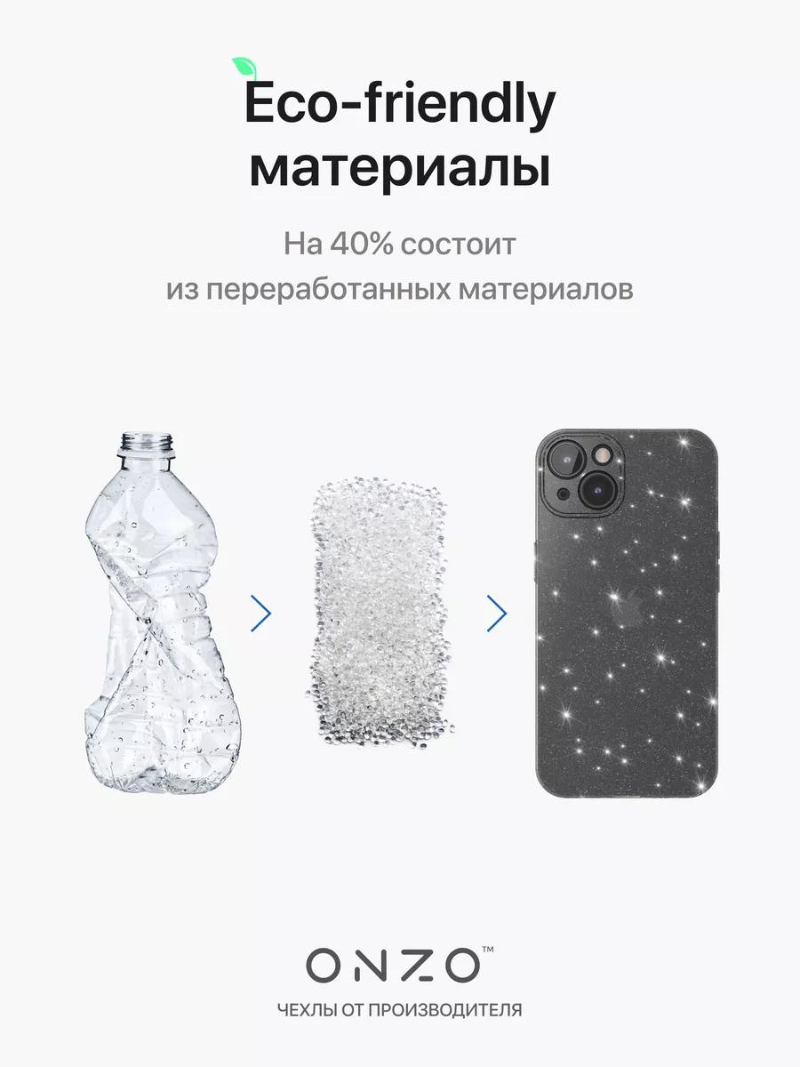 Прозрачный чехол на iPhone 13 блестящий ONZO 40032823 купить за 180 ₽ в  интернет-магазине Wildberries