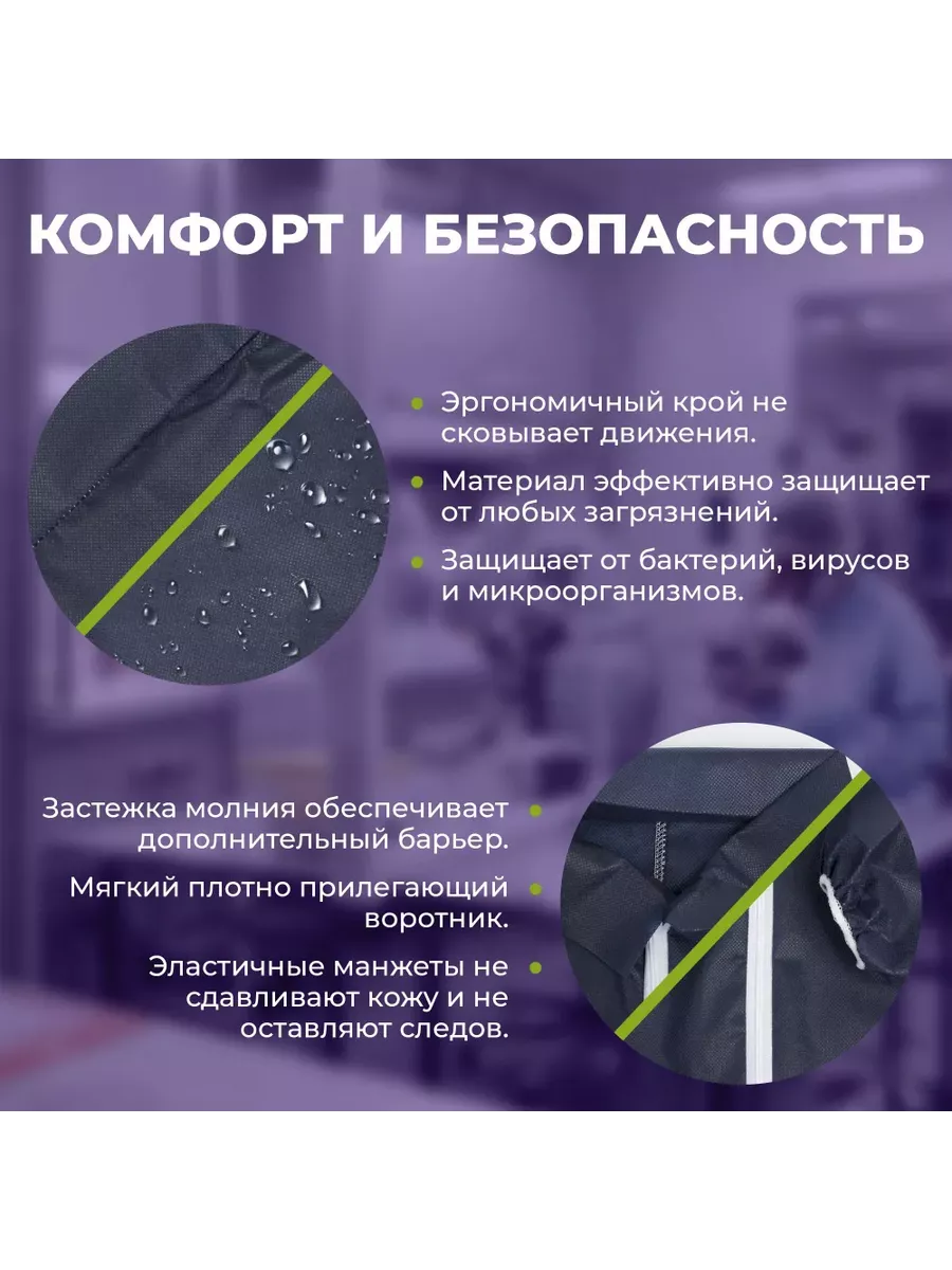 Малярный комбинезон одноразовый рабочий 5 шт. AMZ Supply 40034634 купить за  1 742 ₽ в интернет-магазине Wildberries