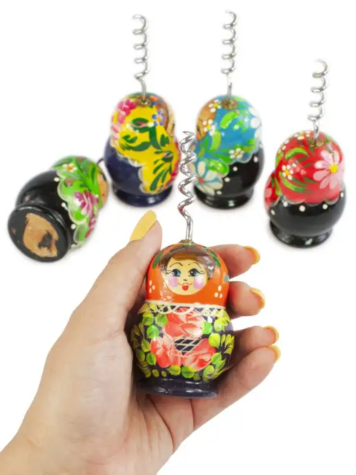 Ажна Набор штопоров Матрёшка ассорти 5 шт сувенир, 5 шт, фото 3