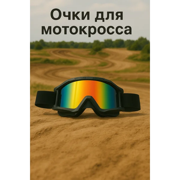 Очки для мотокросса стекло тонированое-хамелеон