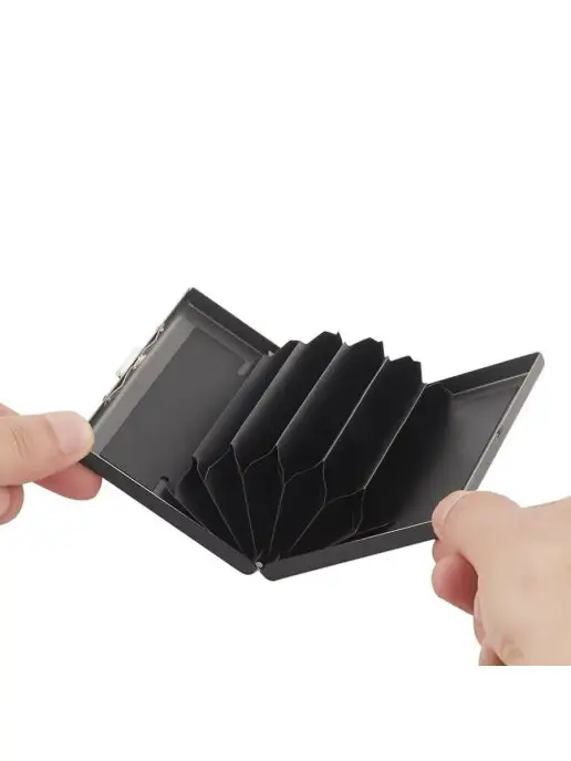 CardMe Кредитница, футляр для карт с защитой от считывания данных, черный, фото 7