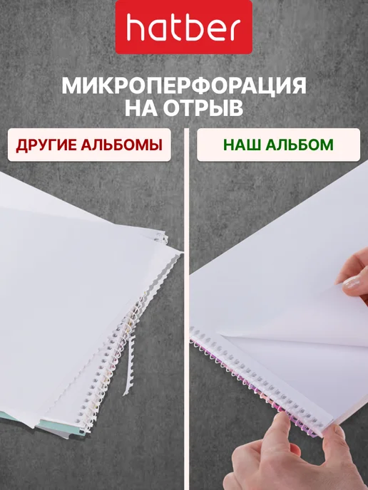 Hatber Альбом для рисования А4 40 листов 2 штуки набор, бежевый, набор альбомов, фото 4