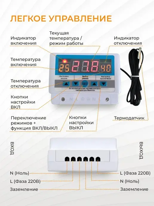 Wiltu Терморегулятор Вавилон на 5000 Вт, 5000 Вт, фото 7