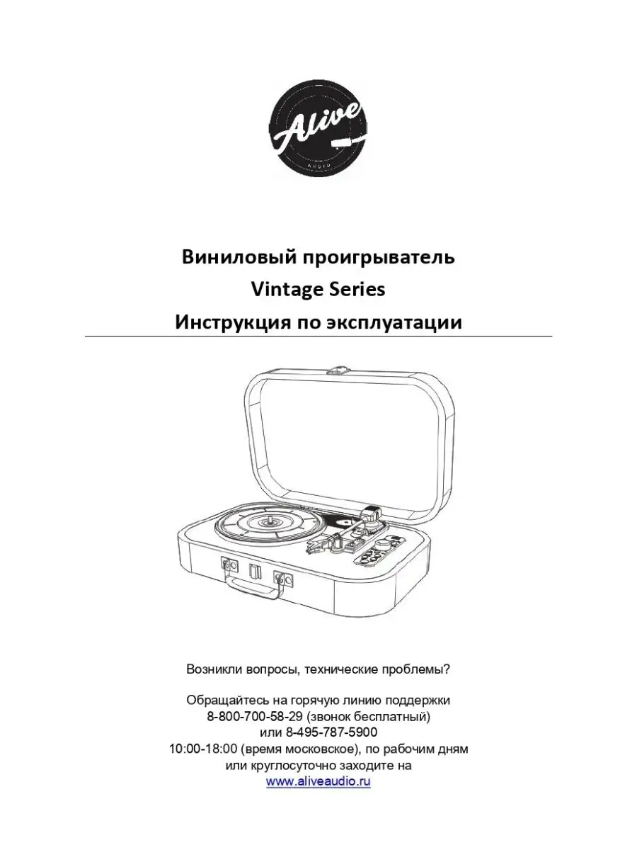 Виниловый проигрыватель VINTAGE Alive Audio 40386075 купить за 6 480 ₽ в  интернет-магазине Wildberries