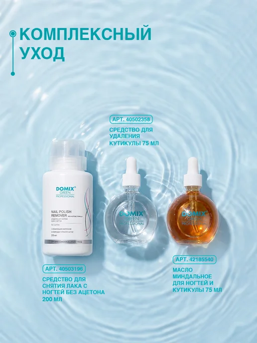 DOMIX GREEN PROFESSIONAL Средство для снятия лака для ногтей без ацетона 200 мл, 255 мл, фото 5