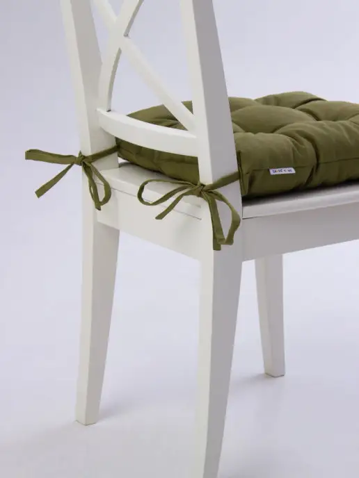 SANPA HOME COLLECTION Подушка на стул 40х40 квадратная с завязками, 40x40, фото 3
