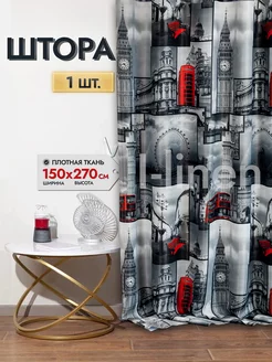 Штора для гостиной в спальню и детскую 150х270 I-linen 40470112 купить за 721 ₽ в интернет-магазине Wildberries