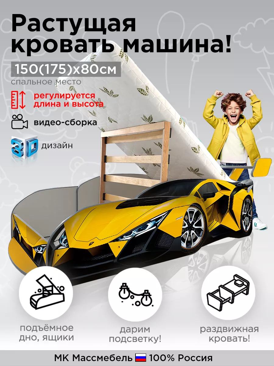 Детская кровать машина...