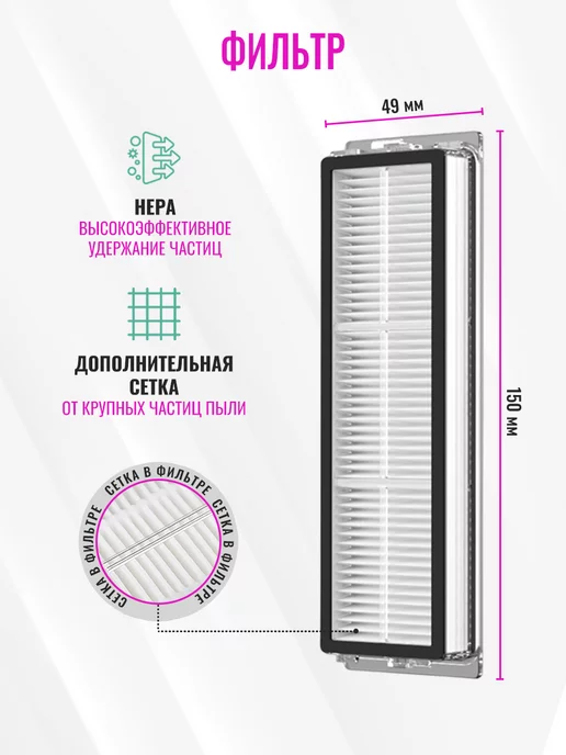 Xiaomi Фильтр тряпка щетка для vacuum mop 1C, 2C, Dreame F9, вариант, фото 2