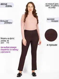 Брюки классические укороченные на резинке POLLINE 40502223 купить за 1 187 ₽ в интернет‑магазине Wildberries