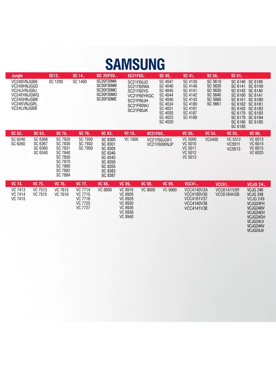 Мешок для пылесоса Самсунг - 4 шт Samsung 40512891 купить за 346 ₽ в  интернет-магазине Wildberries