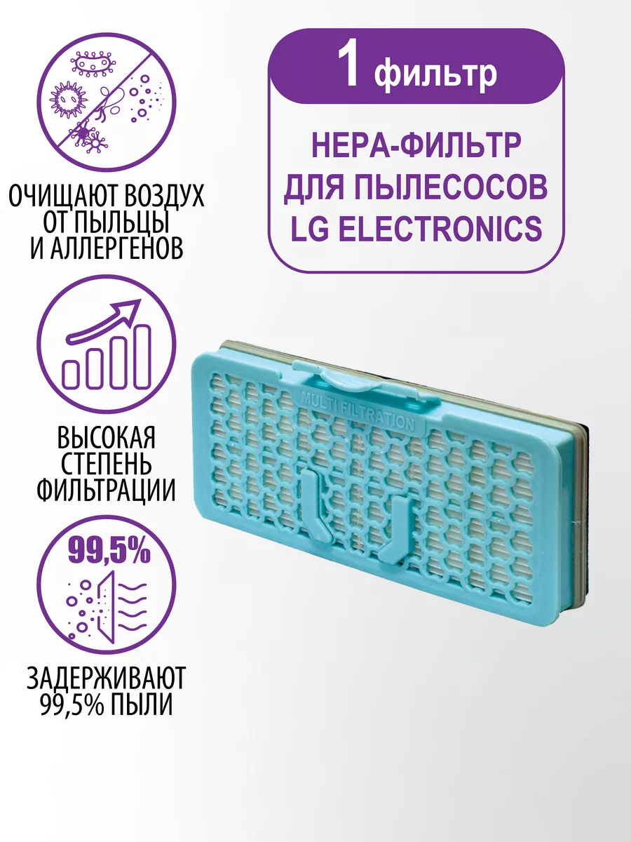 HEPA-фильтр для пылесоса - 1 шт LG 40547042 купить в интернет-магазине  Wildberries