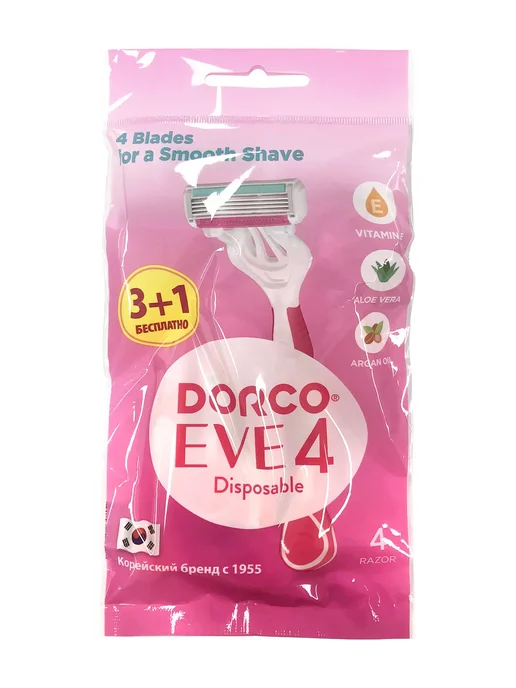 DORCO Станок для бритья женский одноразовый 4 шт Eve 4, 4 шт, фото 3