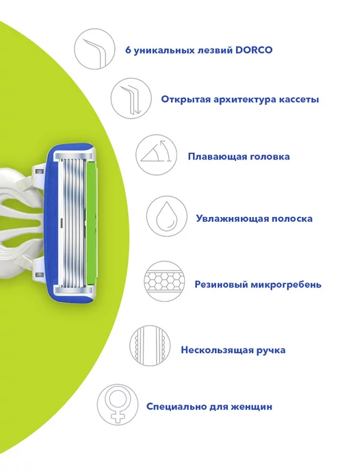 DORCO Станок для бритья женский одноразовый 4 шт, 4 шт, фото 2