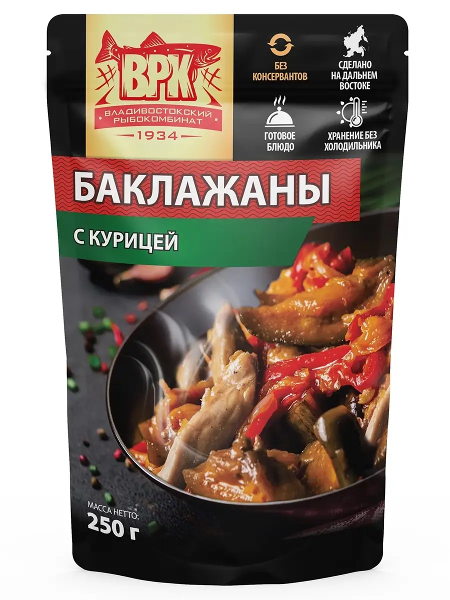 Баклажаны с курицей (250гр) ВРК 40623717 купить в интернет-магазине  Wildberries