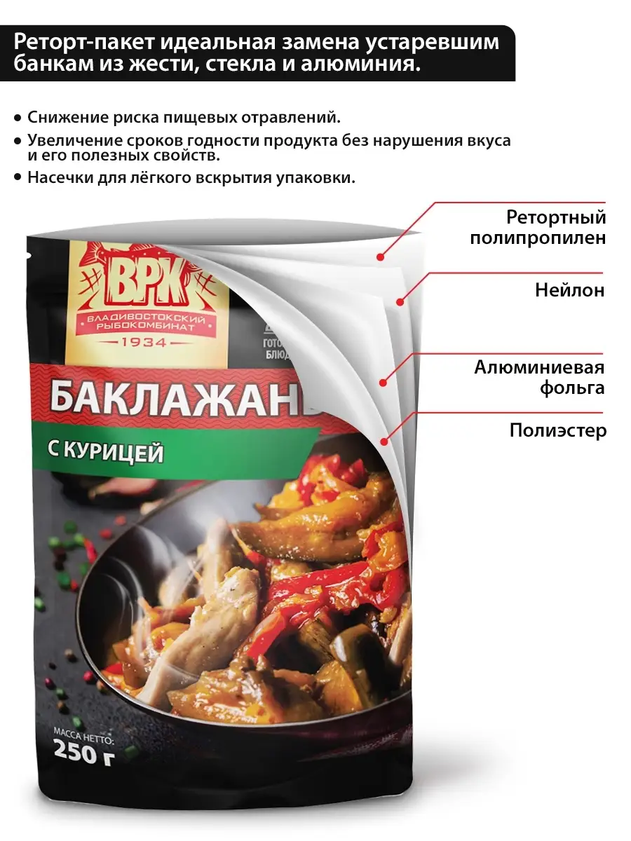 Баклажаны с курицей (250гр) ВРК 40623717 купить в интернет-магазине  Wildberries