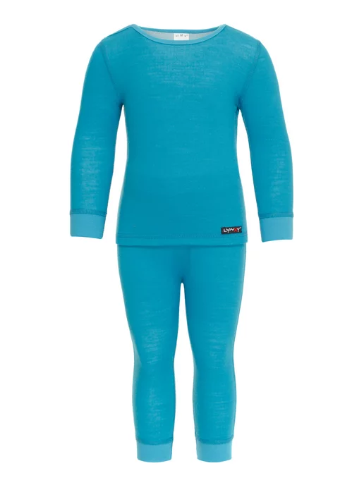 Lynxy Термобелье зимнее с шерстью комплект Woolly, голубой, фото 4