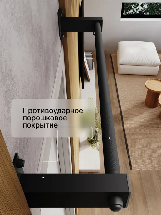 BORABO Турник настенный наддверный "Классик" BLACK, черный, фото 8