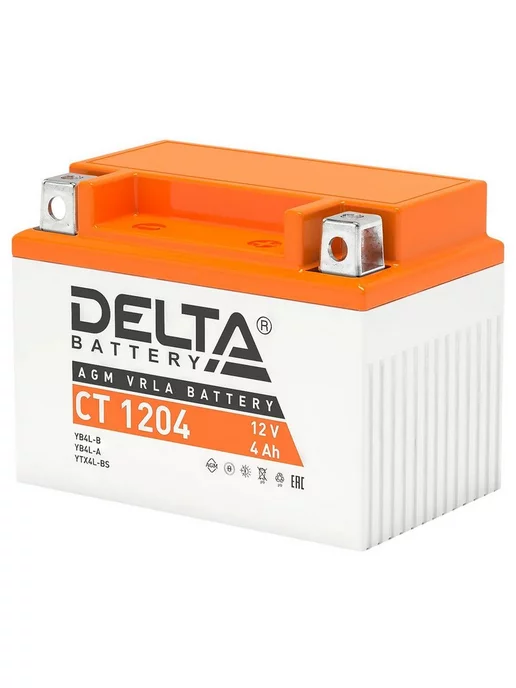 DELTA BATTERY Аккумулятор для мотоцикла 12v CT 1204