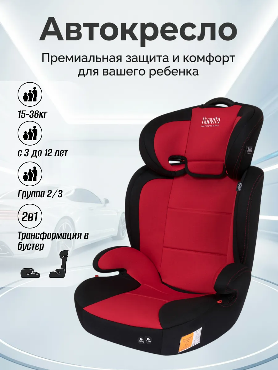Автокресло 15-36 кг детское в машину от 3 лет Maczione N23