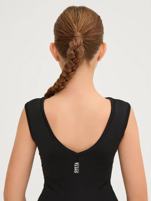 Sveta Dance Fashion Боди купальник для танцев и гимнастики, черный, фото 2