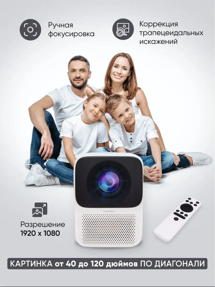 Проектор для фильмов мини Wanbo T2 Max Innopax 40785813 купить в  интернет-магазине Wildberries