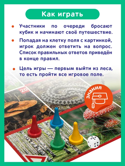 ДЕСЯТОЕ КОРОЛЕВСТВО Ходилка игра настольная Викторина для детей Лес, белый, фото 6