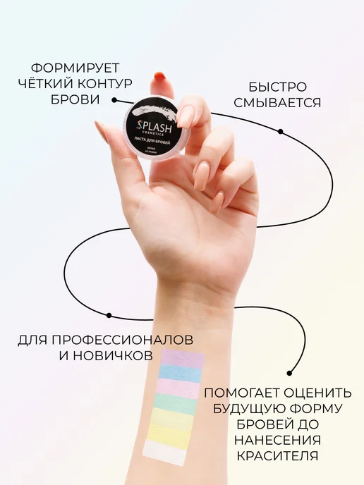 Splash Набор контурной пасты для окраски и моделирования бровей, 15 г, фото 2
