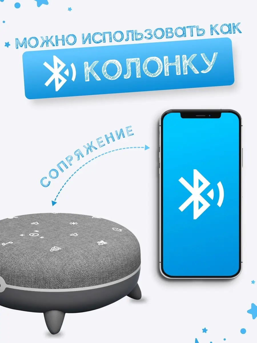 Ночник с белым шумом и звуками природы, Bluetooth-колонка, детский ночник,  белый шум для детей KINGSTAR 40812078 купить в интернет-магазине Wildberries