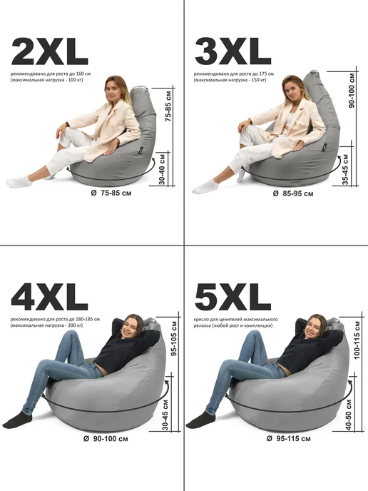 Goodpoof Чехол для кресло мешка 3XL вельвет, фиолетовый, фото 5
