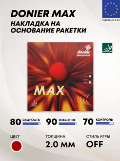 Накладка для теннисной ракетки MAX 2.0 мм Donier 40848876 купить за 1 824 ₽ в интернет-магазине Wildberries