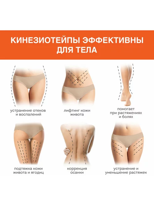 DASWERK Кинезио тейп для тела и лица, тейп лента спортивный, набор, вариант, фото 7