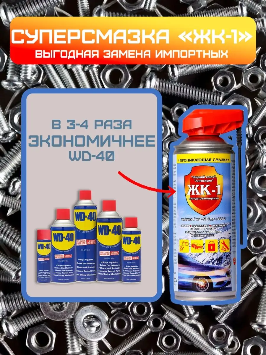 Жидкий ключ универсальная смазка антискрип ЖК-1, 140мл ТР Тюменские аэрозоли  40903870 купить за 356 ₽ в интернет-магазине Wildberries