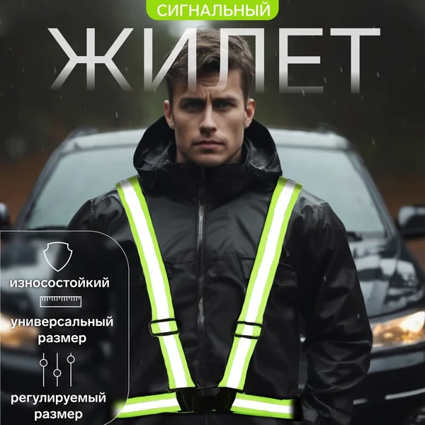 Ремень с наплечными лямками светоотражающий